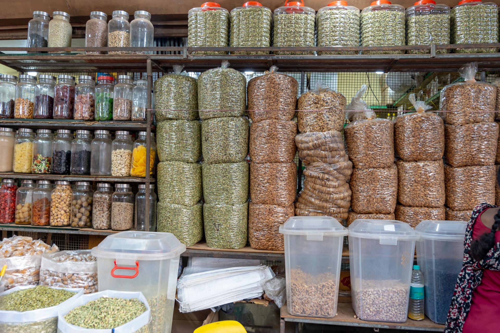 Market Bounty A Colorful Array of Grains and Spices